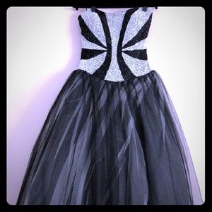 Stunning Black and Silver formal gown